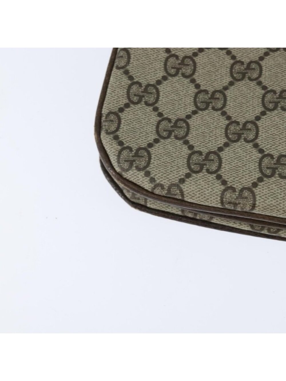 Authentic GUCCI GG Supreme Web Sherry Line Bag PVC Beige Gold 86 02 037 - Picture 4 of 16